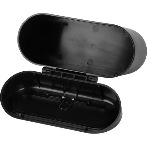 Poubelle de voiture portable suspendue avec couvercle, accessoire intérieur de véhicule, noire (1/5)