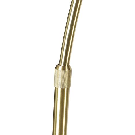 Arch Floor Lamp Brass with White Marble Base Adjustable - XXL