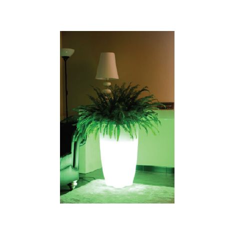 Vaso home light quadro bianco con luce giardino arredo esterno - Salone (1/5)