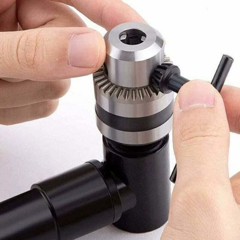 Adaptateur de perceuse d'angle professionnel, adaptateur de perceuse à changement rapide pour postes de travail à angle étroit (1/4)