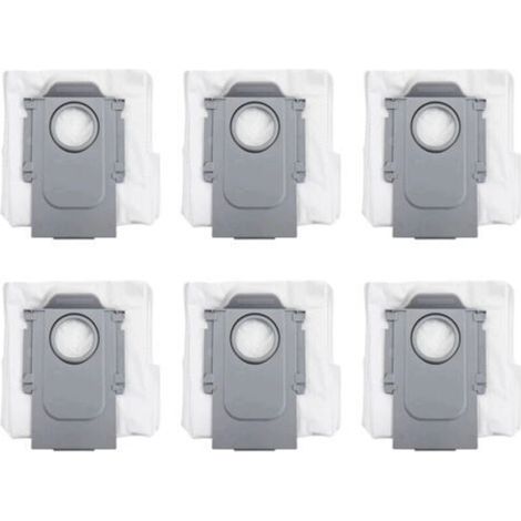 Lot de 6 sacs à poussière pour aspirateur robot Roborock Q Revo, accessoires et pièces détachées, sacs à poussière de rechange grande capacité (1/5)