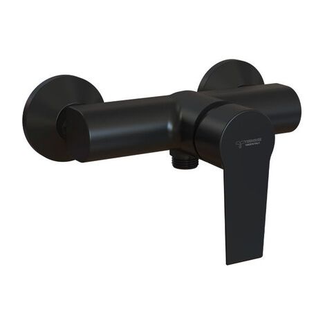Mitigeur douche NF Corps et Levier Noir RAL 9004 (1/2)