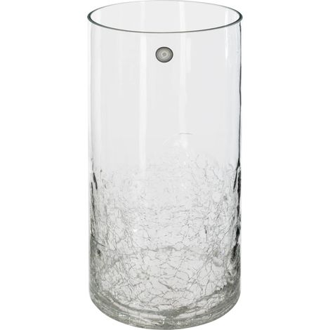 Blumenvase, gebrochene Glas-Optik, H. 30 cm