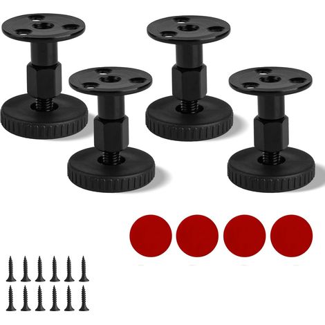 (4 Stück) Höhenverstellbare Möbelfüße 27 bis 64 mm, Sofafüße für Büro und Küche, zum Bohren oder Selbstkleben (1/5)