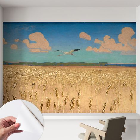 Fotomurale adesivo - murale da parete - Carta da parati autoadesiva - design parete moderno - Campo di grano 152x104 cm (1/5)