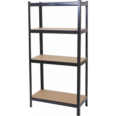 Schwerlastregal HHG-085, Werkstattregal Steckregal, 160x80x40cm, Traglast bis 320kg MVG-zertifiziert schwarz