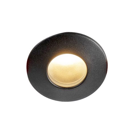QAZQA Modern Recessed Spotlight Black GU10 50mm IP44 - Gap