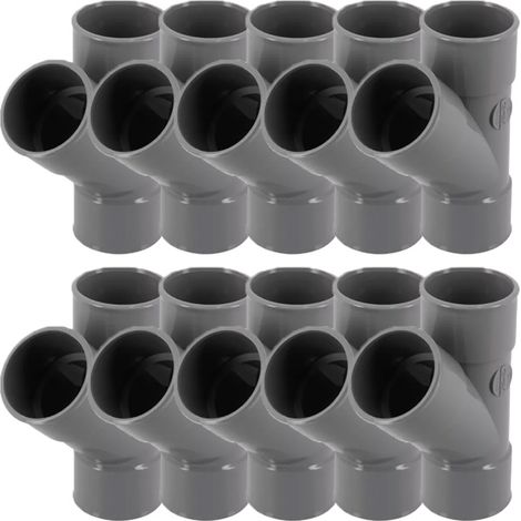 10 culottes PVC évacuation Ø40 Femelle Femelle 45° - Nicoll (1/4)