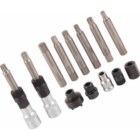 Kit outil de 13 pièces pour poulie d'alternateur, démontage roue libre, douille de retrait, manchon, jeu d'installation pour poulies OAD OWC. (1/5)