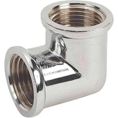 GOMITO FF OTTONE CROMATO 90 GEBO - 1/2F - 5 pezzi