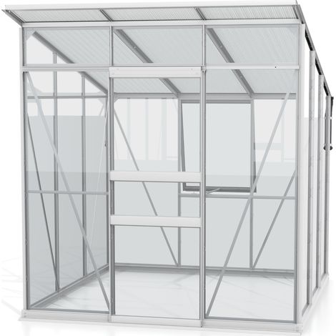 Vitavia Gewächshaus "Palma 4450" inkl. Stahlfundamentrahmen, aluminium eloxiert, 3,7 m², 3 mm ESG/6 mm HKP (1/5)
