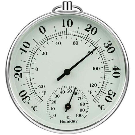 Indoor Outdoor Thermometer 10cm Humidity Thermometer Indoor Outdoor Air Temperature Monitor Air Conditioning Humidity Thermometer Gauge Indicators (1/4)