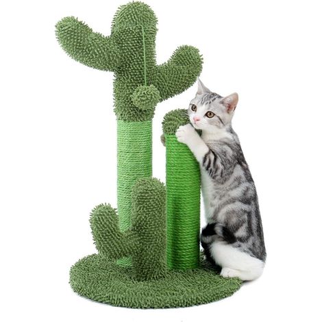 Niedlicher, kaktusförmiger Katzenbaum mit Bällen, Kratzbäumen, Kletterbaum für Kätzchen, Katzenspielzeug, schützt Möbel