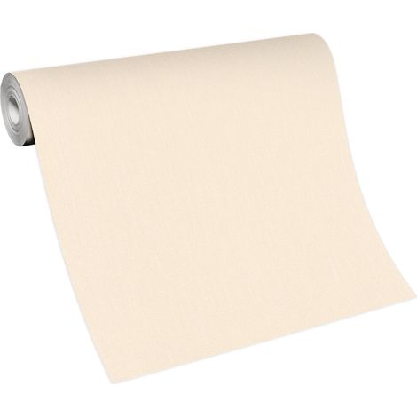 Papier peint crème doré salon & chambre adulte  Tapisserie crème or unie couloir & bureau  Papier peint intissé vinyle uni (1/5)