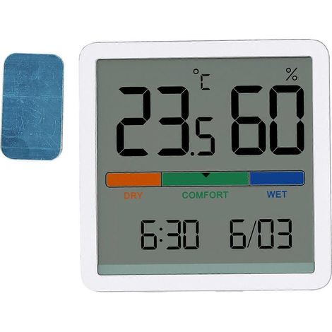 Temperatur- und Feuchtigkeitsmonitor 3-in-1-Gerät: Temperaturmessgerät, digitales Display, Thermometer und Hygrometer für Zuhause