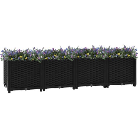 Jardinière de jardin - Balconnière à fleurs Lit surélevé 160x40x38 cm Polypropylène BV135727 - BonneVie (1/5)