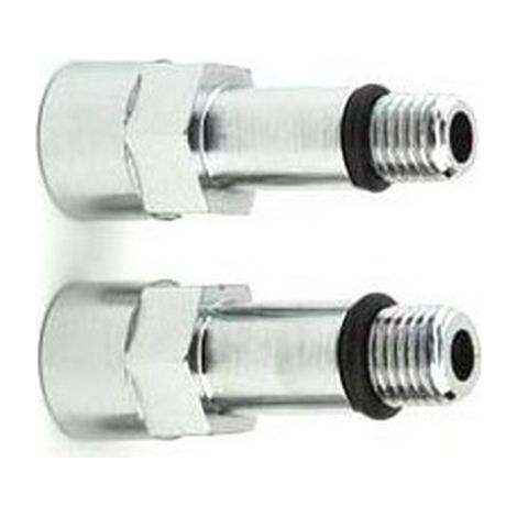 Va Albertoni 2 pz adattatore per flessibile monoforo M8xF10 in ottone cromato ricambio per miscelatore (1/2)