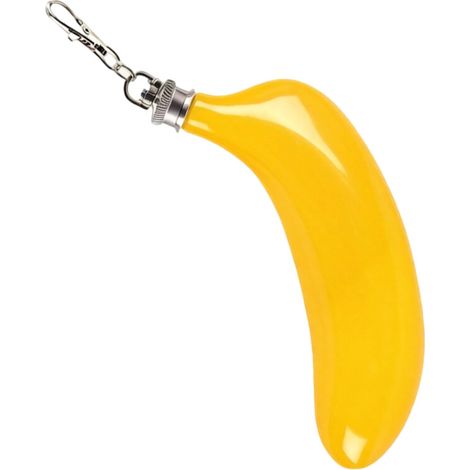 Divertenti bottiglie a forma di banana portatili con gancio giallo per il tappo