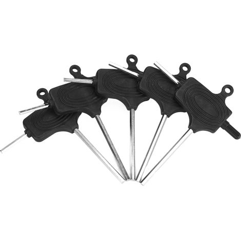 Clé hexagonale professionnelle pour tatouage, lot de 5 pièces, outil de réglage de machine à tatouer, portable, noir (1/5)