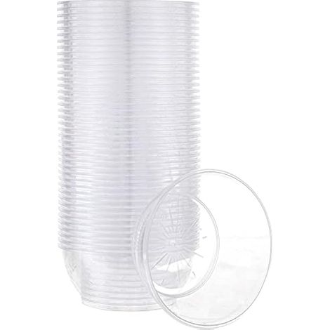 60 pièces bols à dessert mini, 180 ml gobelets ronds en plastique transparent, coupes à parfait réutilisables pour dessert, pudding, mousse, fête (9 x 4 cm)