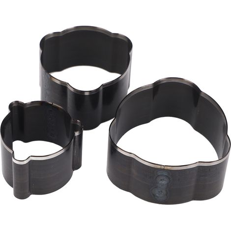 Ensemble de 3 matrices de découpe pour cuir en forme d'avion, outil de poinçonnage manuel en acier allié, longueur des côtés : 47, 40 et 33 mm (1/5)
