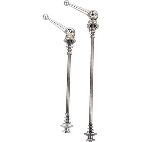 Serrure rapide en titane pour roue de vélo de route, argent, axe creux léger, fixation sûre sans outil, compatible avec la plupart des vélos, paire de 2, performance durable.