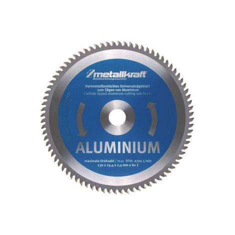 Disco de corte para aluminio 230 x 2,4 80ZZ