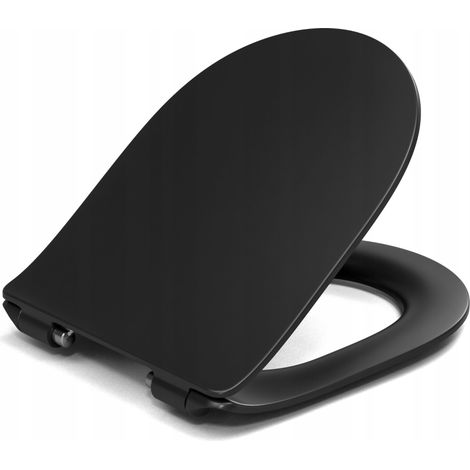 Abattant WC SLIM noir mat pour DEANTE PEONIA – frein de chute, antibactérien