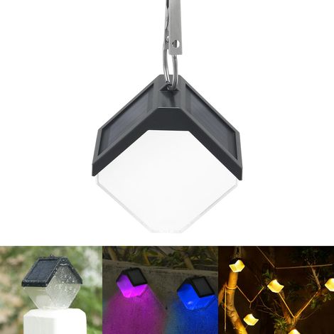 1 lanterne solaire bloc de glace avec clip étanche, éclairage LED modulable mural ou en guirlande pour jardin terrasse et déco DIY (1/5)