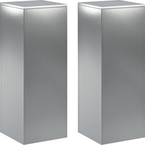 Pflanzenständer 2 pcs Silber 30 x 30 x 80 cm Edelstahl vidaXL