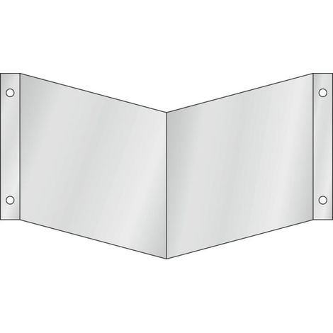 HOFFMANN Panneau en angle Montage mural pour deux symboles de petite taille, Type: 02200