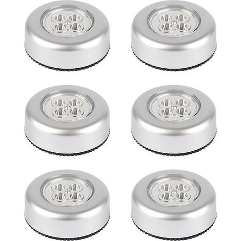 Lampe Tactile Sans Fil - 6 Pièces - Adhésif Réglable - Pour Placards Armoires Comptoirs Buanderies - Fonctionne Sur Piles (1/5)