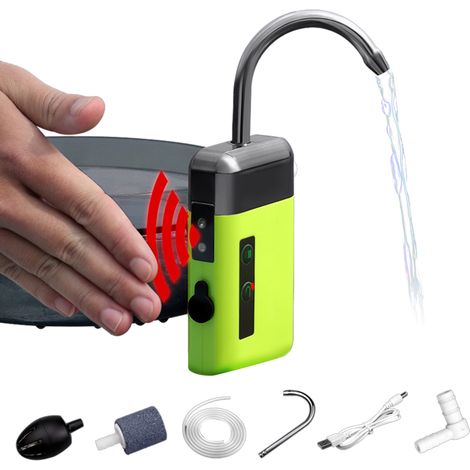 Pompe À Air Pour Aquarium - Pompe Rechargeable Sans Fil Avec Capteur De Proximité - Pour Aquarium Intérieur Et Pêche En Plein Air - 1 Pièce