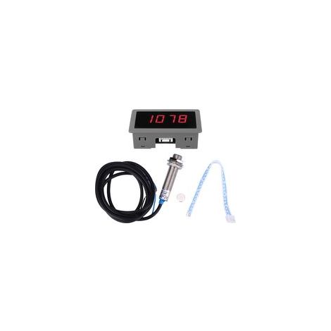 tachymètre de moteur à LED rouge à 4 chiffres, testeur de vitesse de rotation, capteur de proximité à effet Hall NPN (tachymètre de moteur à LED rouge à 4 chiffres, testeur de vitesse de rotation, cap (1/5)
