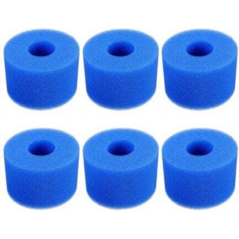 6-teiliges Poolfilter-Set, Schaumstofffilterkartusche, wiederverwendbarer und waschbarer Schaumstofffilter für Whirlpools und Schwimmbäder