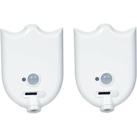 Kaelt - Lot de 2 veilleuses pour toilettes, détecteur de mouvement, projection lumineuse pour cuvette, éclairage LED pour l'intérieur des toilettes (1/5)