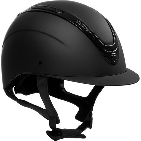 52-54 cm, blu / blu lucido: Casco unisex modello Apocalypse con calotta opaca e cinturino sottogola in ecopelle