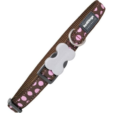 Collar para perro red dingo style rosa lunares (2 x 31-47 cm)