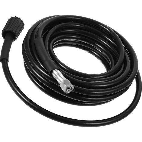 Tuyau D'extension Haute Pression 8 m Noir Raccord M22 Pour Nettoyeur Haute Pression Eau Froide – Tuyau De Nettoyage Solide Polyvalent Pour Jardin, Auto Et Extérieur (1/5)