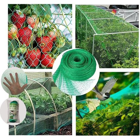 Filet anti-oiseaux de jardin 2x12m, protection contre les oiseaux pour jardins, étangs, fermes, vignes et arbres fruitiers (1/5)
