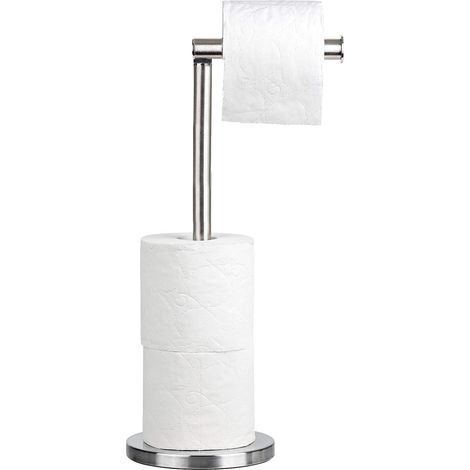 Toilettenpapierhalter aus Edelstahl mit Ständer, ideal für 4 Toilettenpapierrollen, leicht zu reinigen, rostbeständig.