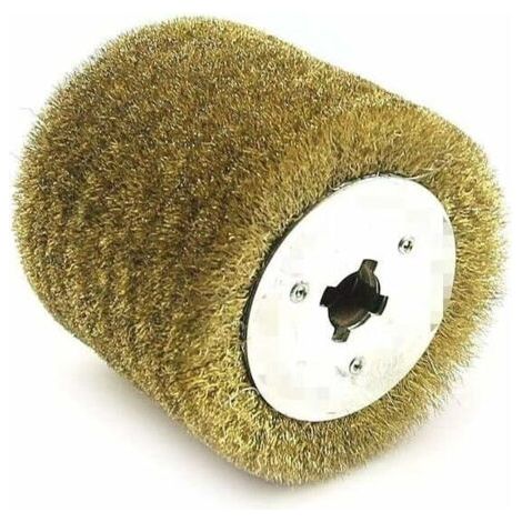 Brosse Nylon Circulaire,Brosse Nylon Abrasifs Brosse métallique 1pcs en Acier Inoxydable Roue for Bois Laque de Polissage et Meule d'ébarbage,120120110mm (Grit : Thin 0.15mm wire) (1/5)