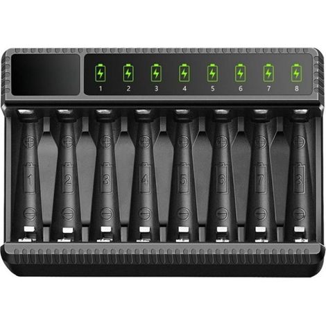Chargeur De Piles - AA AAA - 230 V CA - Arrêt Automatique - Blanc - 1 Pièce (1/5)