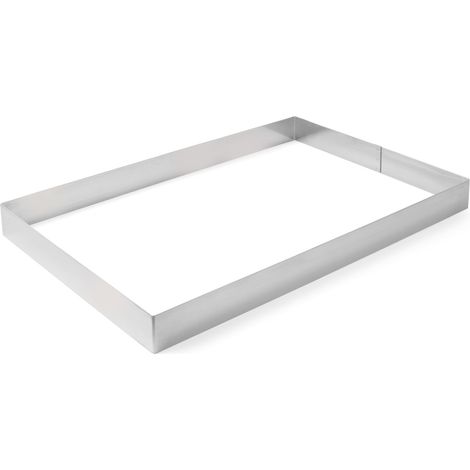 Borde rectangular para hornear de acero inoxidable de 385x285x50 mm Hendi 512418