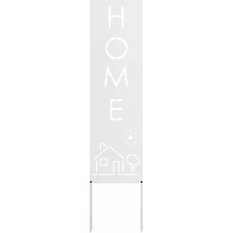 Écran de confidentialité de jardin Fretwork Blanc 32 x 140 cm (1/5)