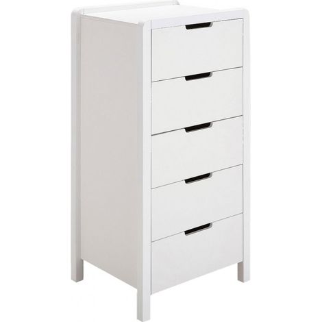 Chiffonnier 5 tiroirs blanc chambre enfant - LEGO 2229 (1/4)
