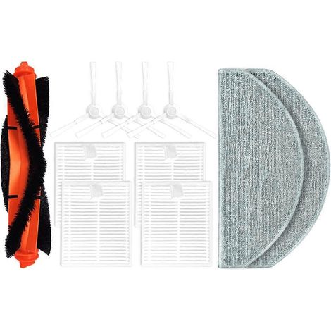 Pièces de rechange et accessoires pour aspirateur robot E10 E12 : brosse latérale et filtre HEPA (1/5)