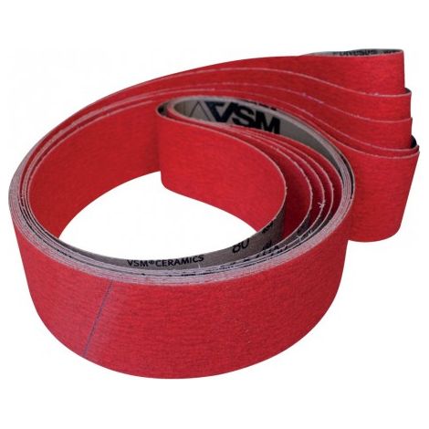 Bande abrasive de poncage zirconium 50x2000mm Grain 80 VSM