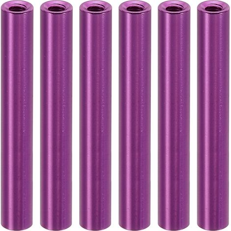 6Pcs Entretoise Filetée M3 en Aluminium 3x5x40mm Violet (1/5)