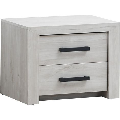 Chevet contemporain chêne blanc Curtis (1/5)